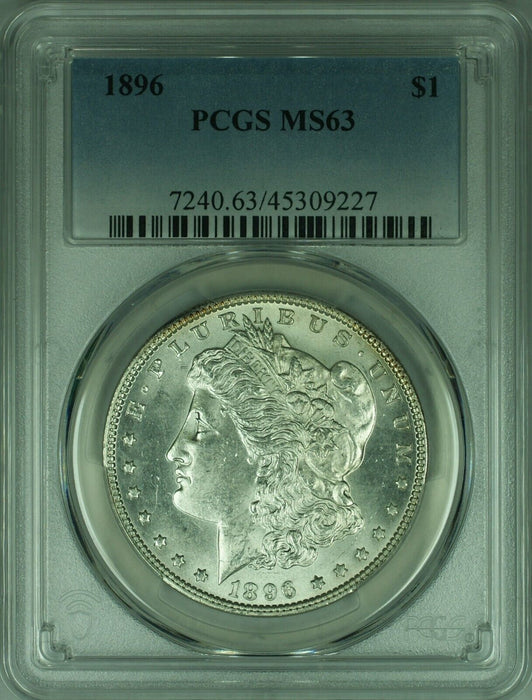 1896 Morgan Silver Dollar Coin $1 PCGS MS-63 Semi Proof-Like  (40)