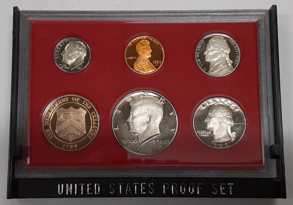 1982-S US Mint Proof Set 5 Gem Coins as Issued