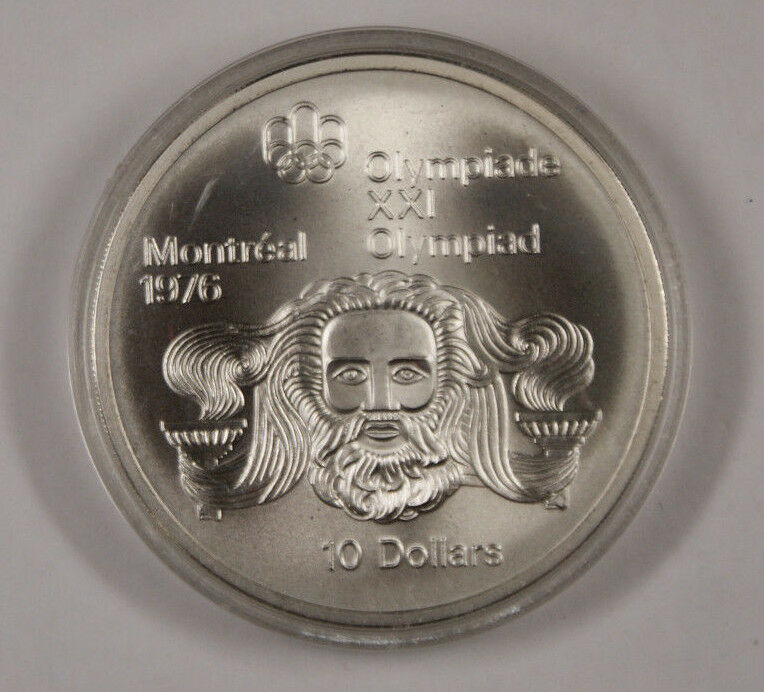 1974 Canada RCM 10 Dollar Silver 1976 Montreal Olympic Games Silver Coin