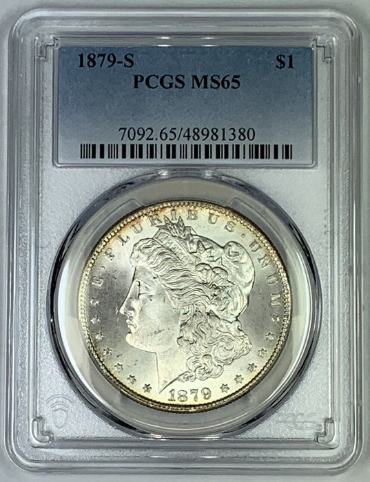 1879-S Morgan Silver $1 Dollar Coin PCGS MS 65 (7) B