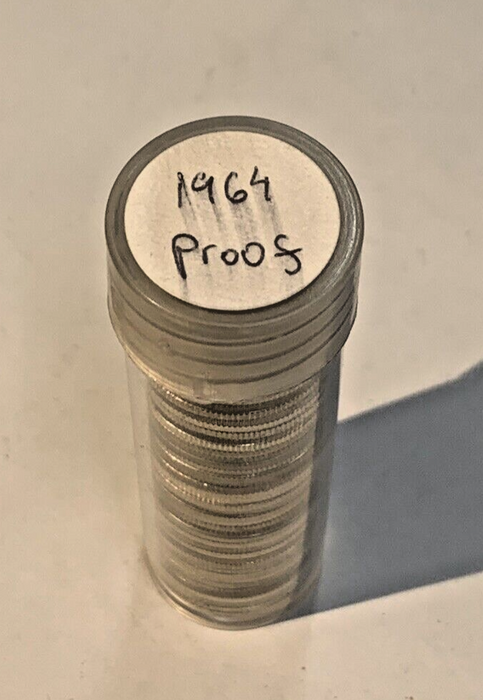 1964 Proof Roosevelt Silver Dime Roll-50 Coins