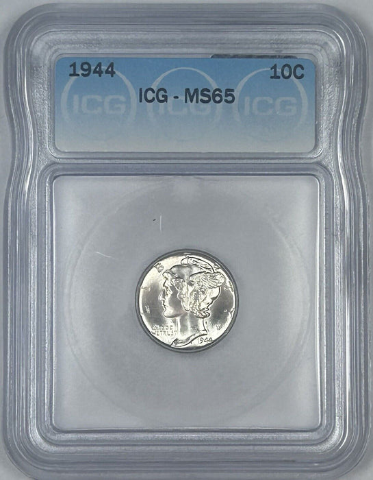 1944 Mercury Silver Dime 10c Coin ICG MS 65 (54) C