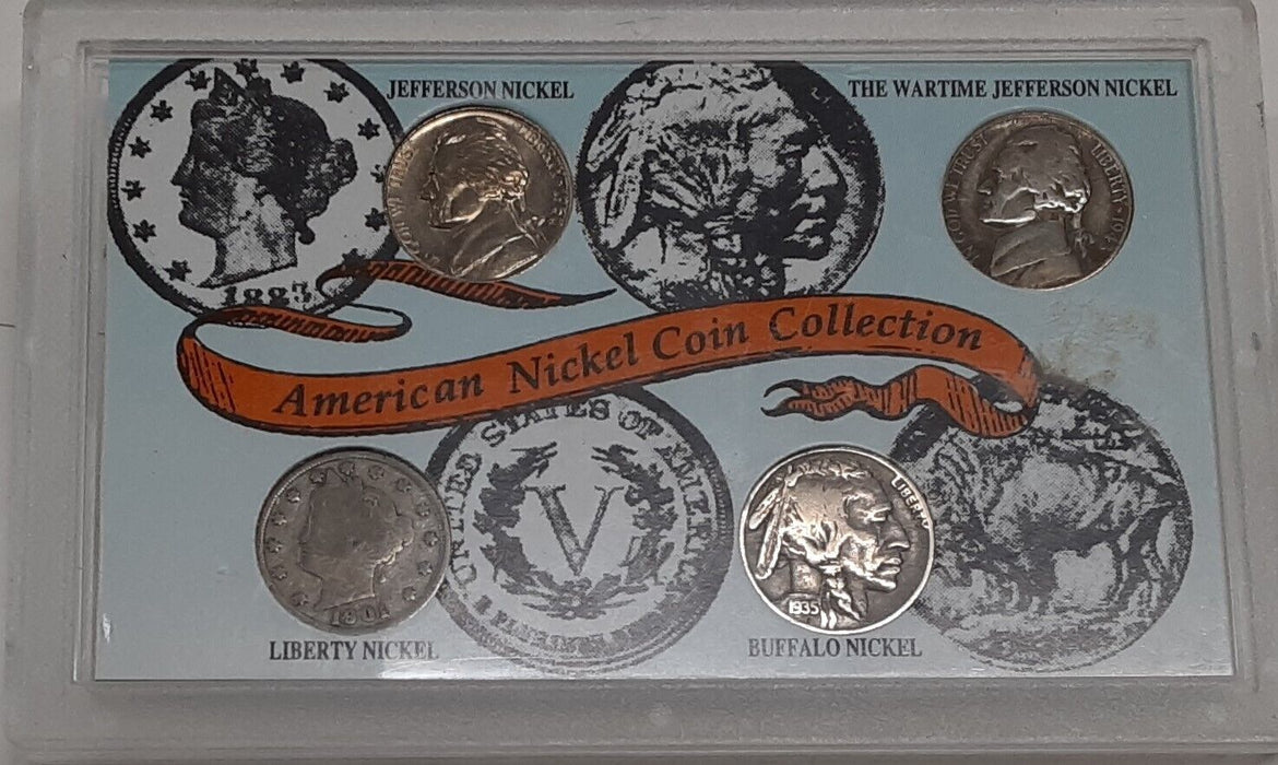 Classic American Nickel Collection - 4 Coin Set in Plastic Holder