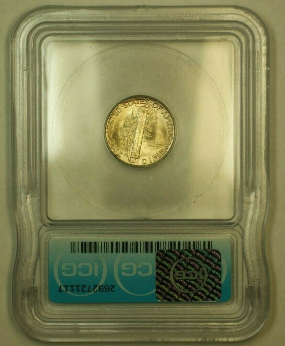 1945 Silver Mercury Dime 10c Coin ICG MS-65 DD