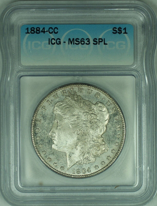 1884-CC Morgan Silver Dollar Semi-Proof Like $1 Coin ICG MS 63 (23)