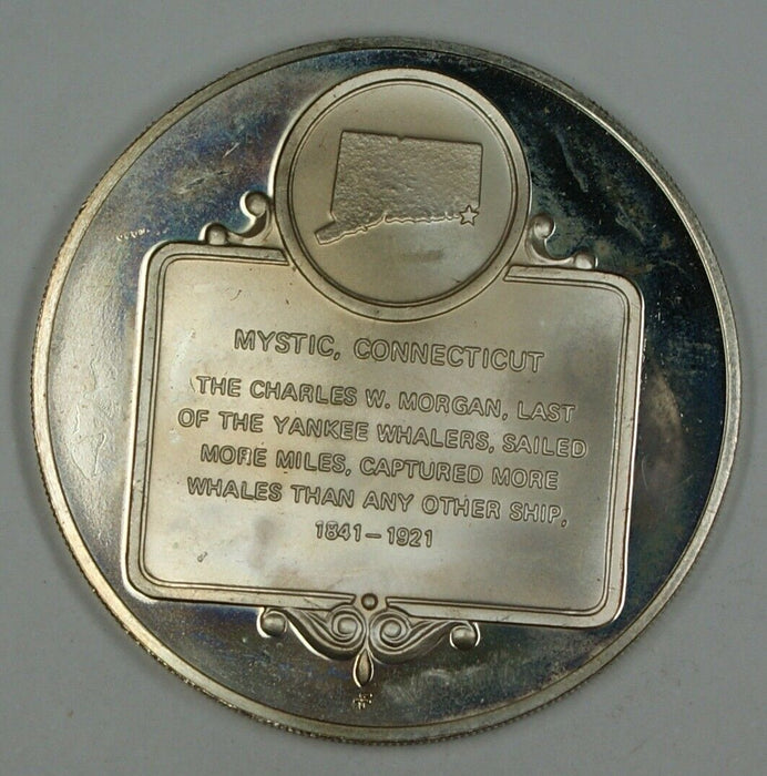 Mystic Seaport Sterling Silver Medal 0.9 ozt of .925 Captain Charles W. Morgan