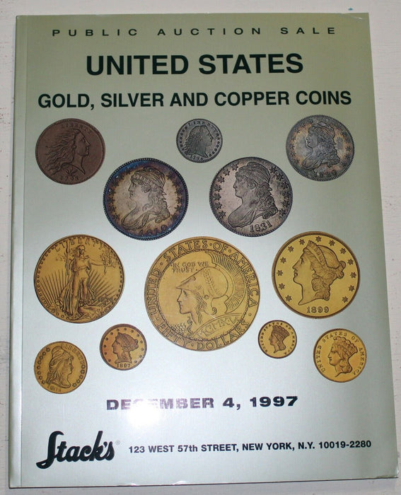 December 1997 Stack's Public Auction Sale Coin Catalog WW6F