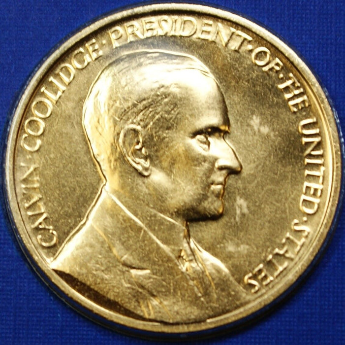 Calvin Coolidge Presidential Medal, 24kt Gold Electroplated