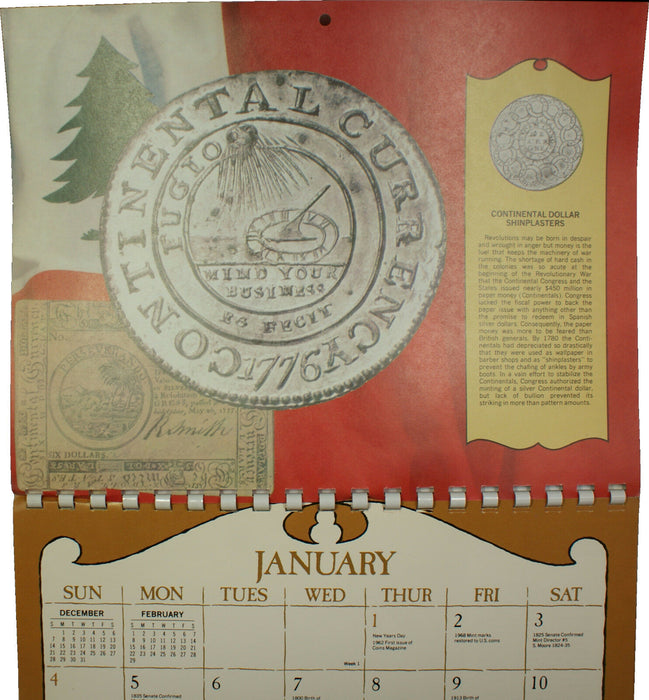 1976 American Revolution on Coins Calendar by Krause Publications