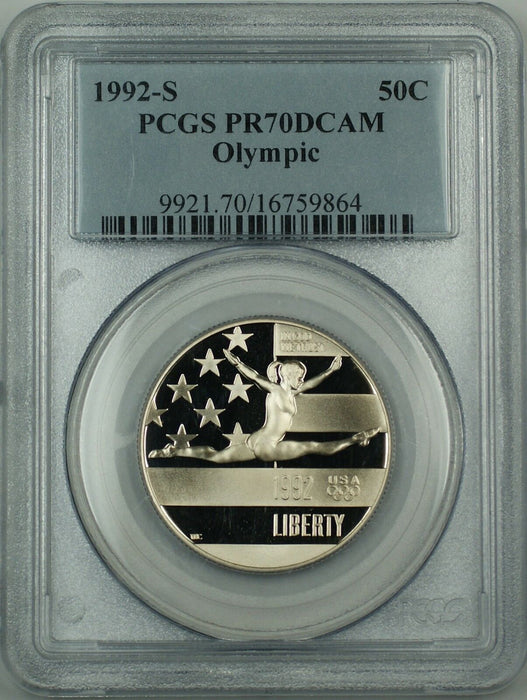 1992-S Olympic Half Dollar Commemorative PCGS PR-70 DCAM Perfect Gem Coin