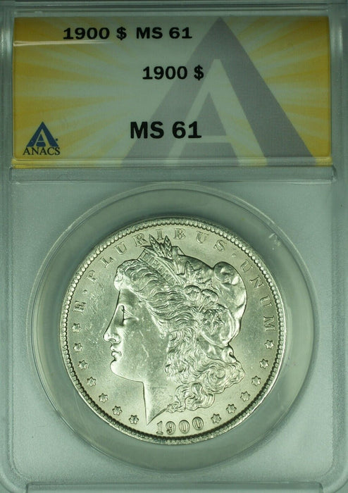 1900 Morgan Silver Dollar $1 Coin ANACS MS-61  (45A)