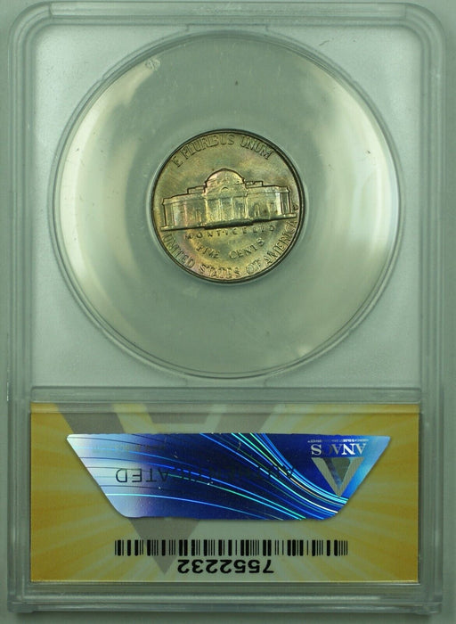 1956-D Jefferson Nickel Toned 5C ANACS MS 65 (52)