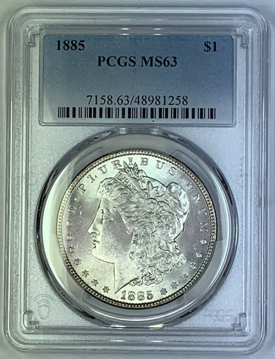 1885 Morgan Silver $1 Dollar Coin PCGS MS 63 Looks Better (7) B