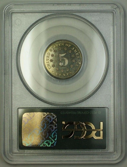 1866 Shield Nickel Pattern Proof 5c Coin PCGS PR-64 OGH Toned J-507 Judd WW