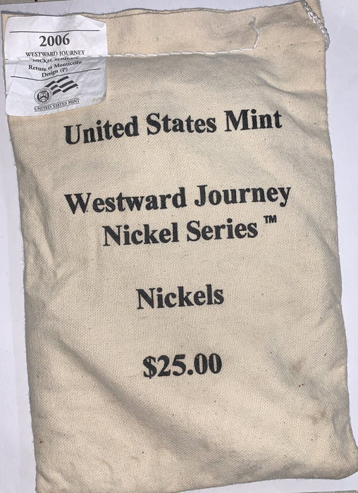 2006-P Jefferson Nickel Return To Monticello $25 US Mint Bag (500 Nickel)