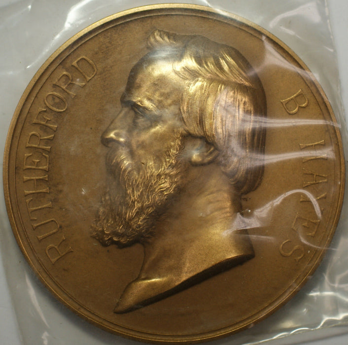 Rutherford B. Hayes Presidential High Relief Bronze Inaugural US Mint Medal