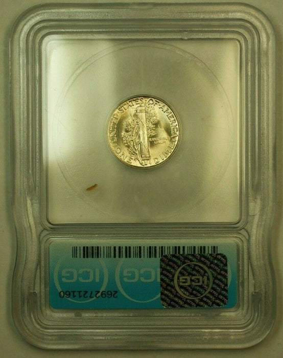 1945 Silver Mercury Dime 10c Coin ICG MS-65 II