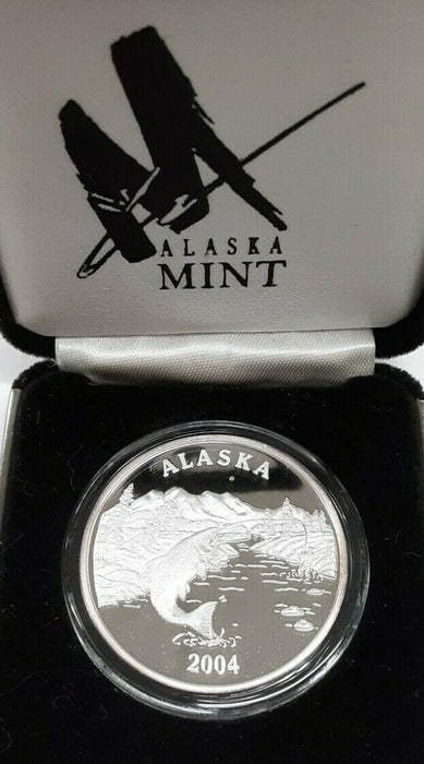 2004 Alaska Mint .999 Fine Silver 1 Troy Oz Gem Proof Round - Sen. Ted Stevens