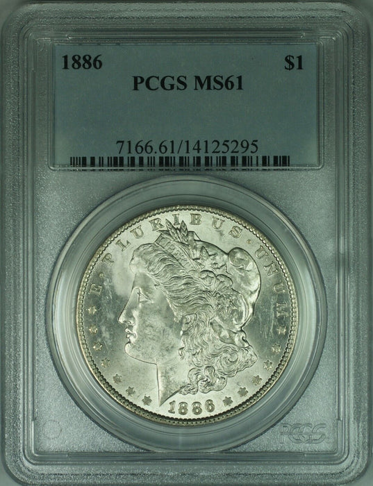 1886 Morgan Silver Dollar Coin PCGS MS-61 - Better Coin