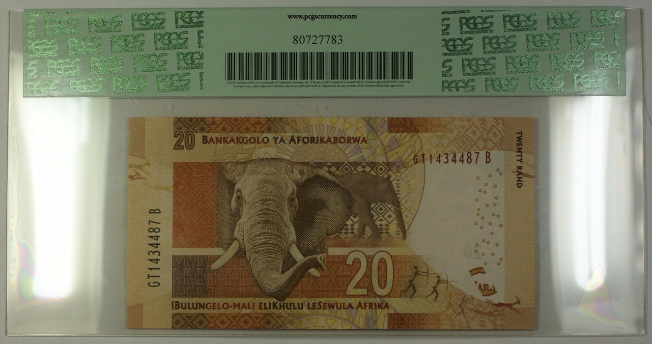 (2013-16) ND South Africa Mandela 20 Rand Note SCWPM# 139 PCGS Superb Gem 67 PPQ