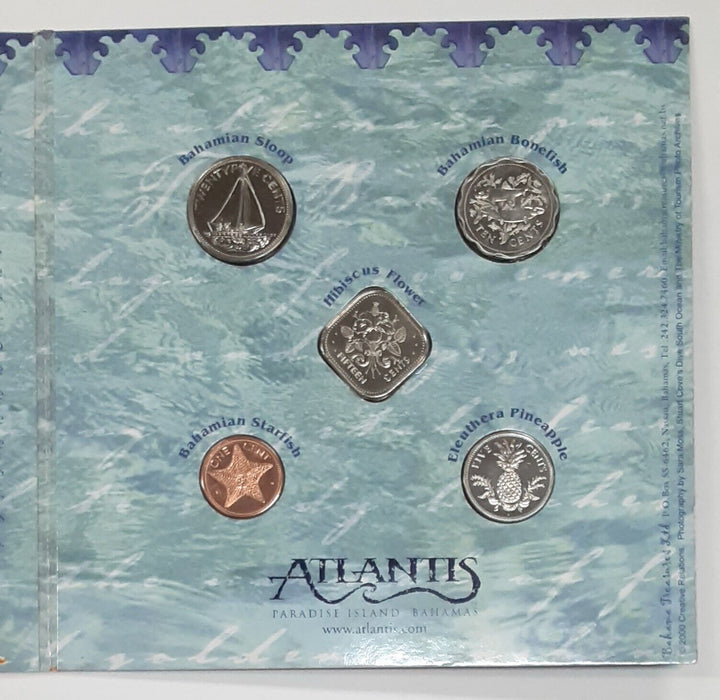 Bahamas 5 Piece Coin Collection with Case and COA