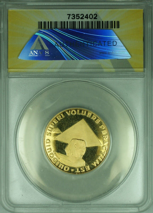 Germany Aureus Magnus Nefertiti Gold Proof Medal 7.72 Gr ANACS PF-66 Deep Cameo