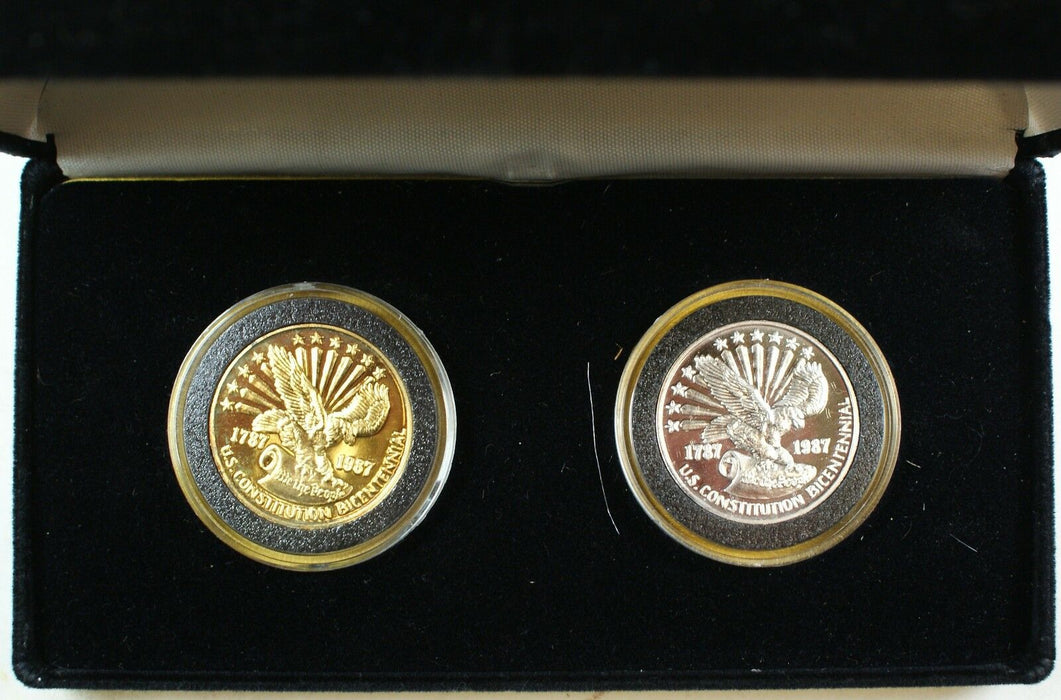 2 SILVER Coins Celebrating the 200 Year Anniversary of the US Constitution