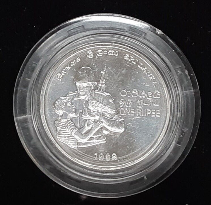 1999 Sri Lanka 1 Rupee Commem Coin Proof-Like 50th Ann of Army in OGP W/COA