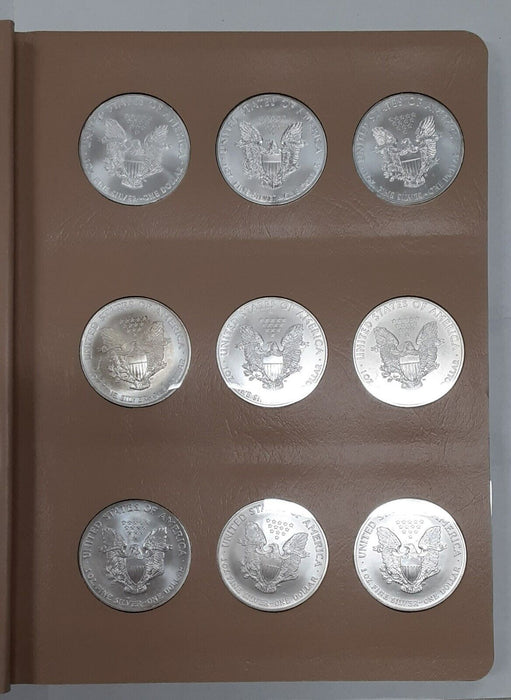 1986-2015 American Silver Eagle Set - 30 BU Coins in Dansco Album Pages