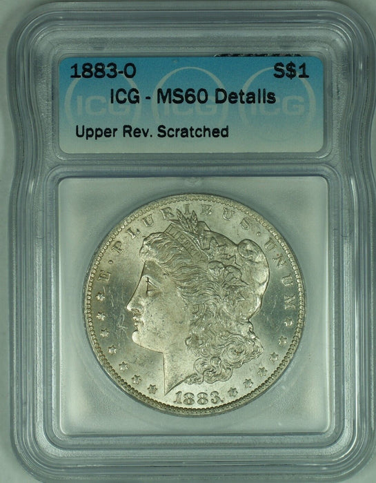 1883-O Morgan Silver Dollar $1 Coin ICG MS 60+ Details (23) A