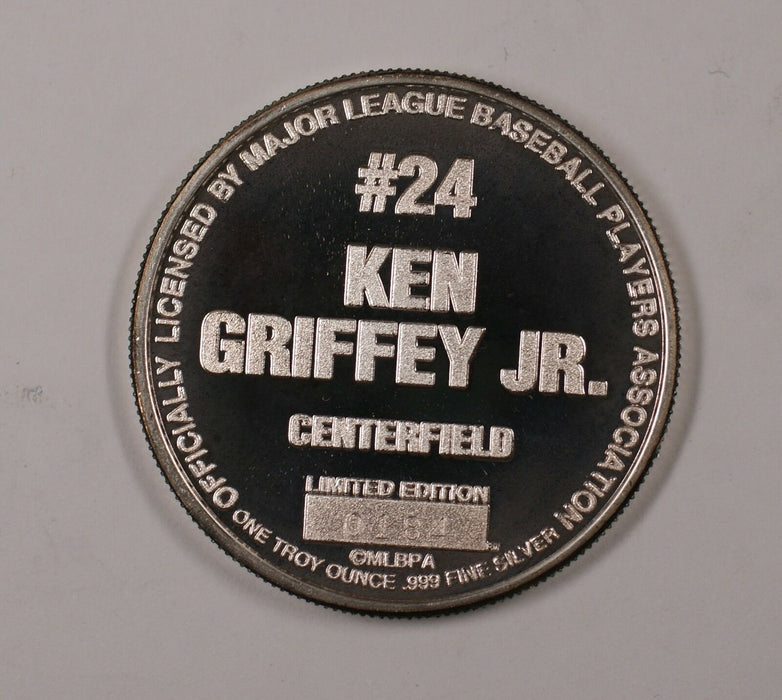 Ken Griffey Junior 24 Centerfield Limited Edition Fine Silver Round Proof Medal