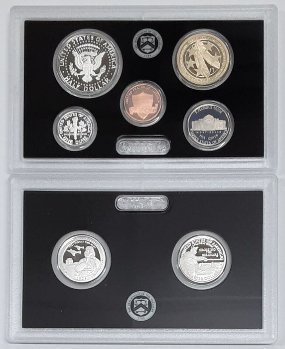 2021-S U.S. Mint 7 Coin Silver Proof Set as Issued in Original Mint Packaging