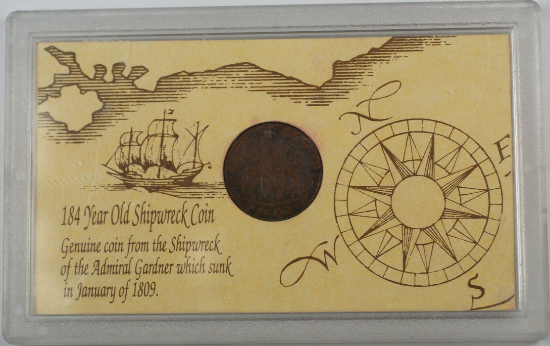 1808 East India Company Shipwreck Ten Cash Coin from "The Admiral Gardner"