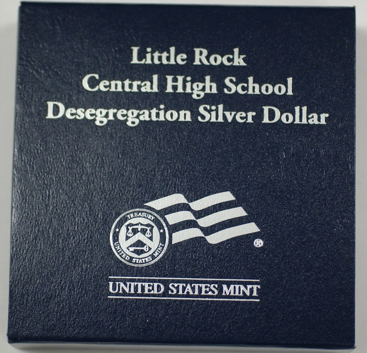 2007-P Little Rock Central High School Desegregation Proof Silver Dollar In Box