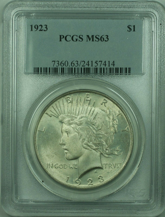 1923 Peace Silver Dollar $1 Coin PCGS MS-63 Looks Undergraded (36) I