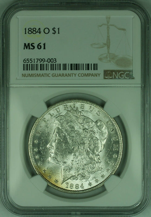 1884-O $1 Morgan Silver Dollar Coin NGC MS-61 Better Coin  (21B)