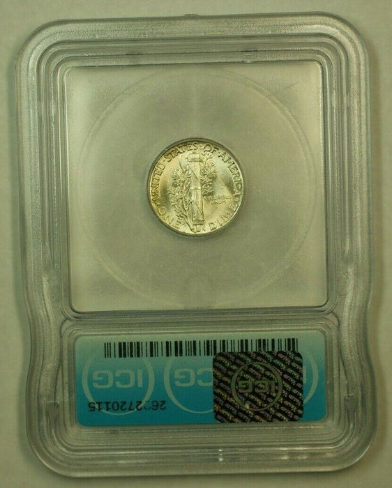 1944 Silver Mercury Dime 10c Coin ICG MS-65 L (FB FSB IOO)