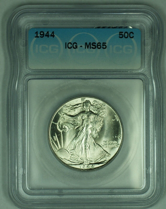 1944 Walking Liberty Half Dollar 50C ICG MS 65 (50) A