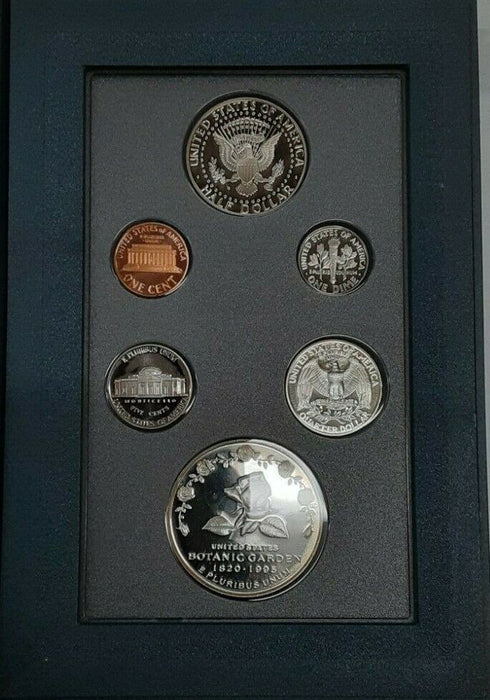 1997-S Prestige Proof Set - 6 Gem Proof Coins W/Botanic Garden Silver $1 in OGP