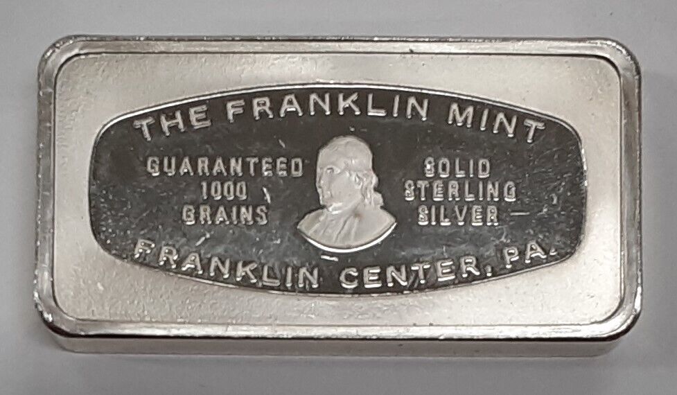 1973 Franklin Mint 1000 Grain Sterling Silver Christmas Ingot  Singing Carols