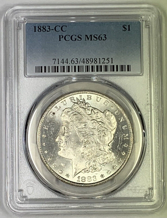 1883-CC Morgan Silver $1 Dollar Coin PCGS MS 63 (7)