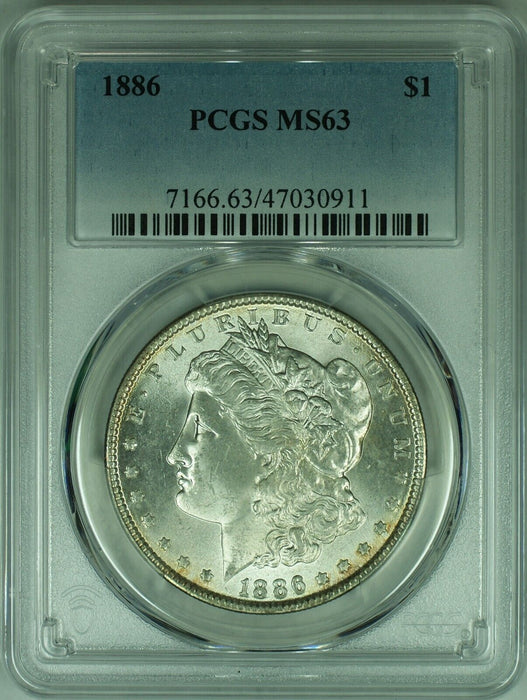 1886 Morgan Silver Dollar Coin  PCGS MS-63   (39A)