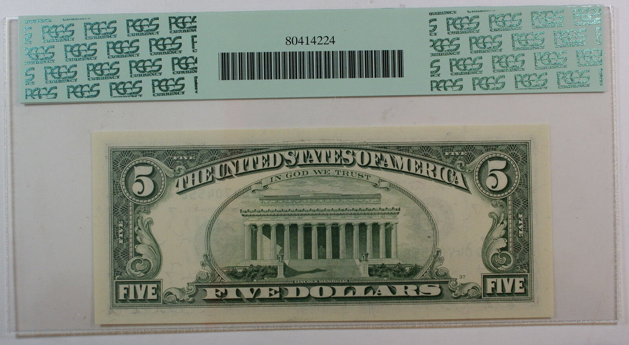 1995 $5 FRN *G-Star* fw Note, PCGS 67 PPQ, Fr. 1985-G*, Federal Reserve