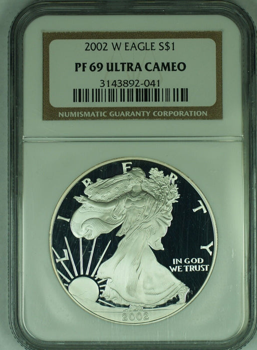2002-W American Proof Silver Eagle $1 NGC PF 69 Ultra Cameo (49)