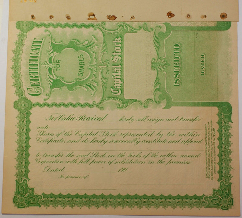 Georgetown National Bank Illinois Stock Certificate Serial Number 82