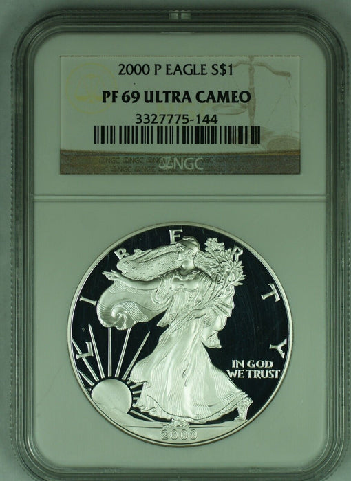 2000-P American Proof Silver Eagle $1 NGC PF 69 Ultra Cameo (49)