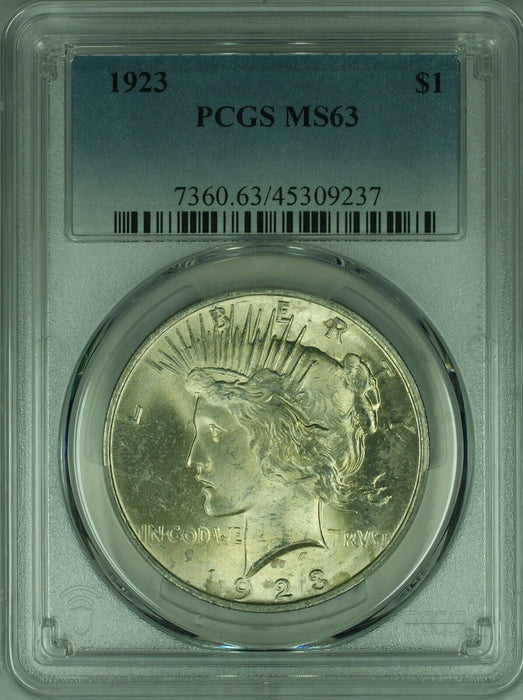 1923 Peace Silver Dollar S$1 PCGS MS-63  (40E)