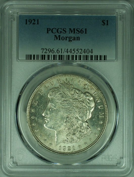 1921 Morgan Silver Dollar Coin $1 PCGS MS-61  (28B)