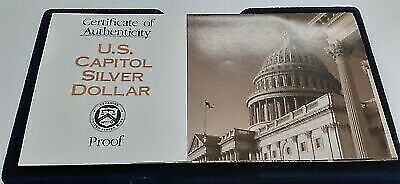 1994-S Proof U.S. Capitol Commemorative Silver Dollar Coin in OGP with COA