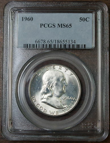 1960 Franklin Silver Half Dollar, PCGS MS-65